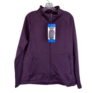 Kirkland Womens Full Zip Fleece Jacket Purple Size Large NWT
